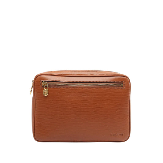 Celine Embossed Leather Clutch