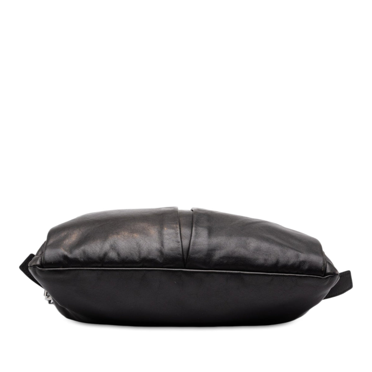 Prada Large Soft Calf Front Pocket Messenger Bag — Black