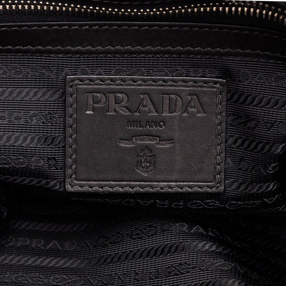 Prada Large Soft Calf Front Pocket Messenger Bag — Black