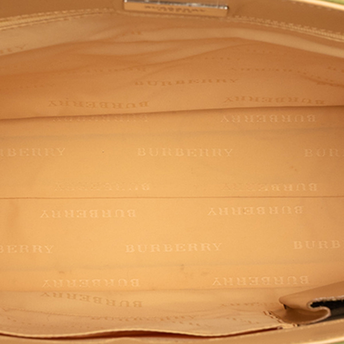 Burberry Stitched Supernova Check Canvas Tote
