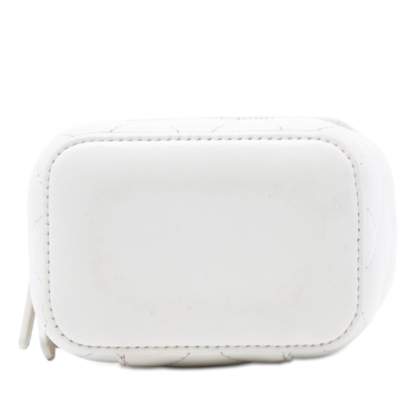 Chanel Mini Quilted Lambskin Camellia Bow Vanity Case with Chain