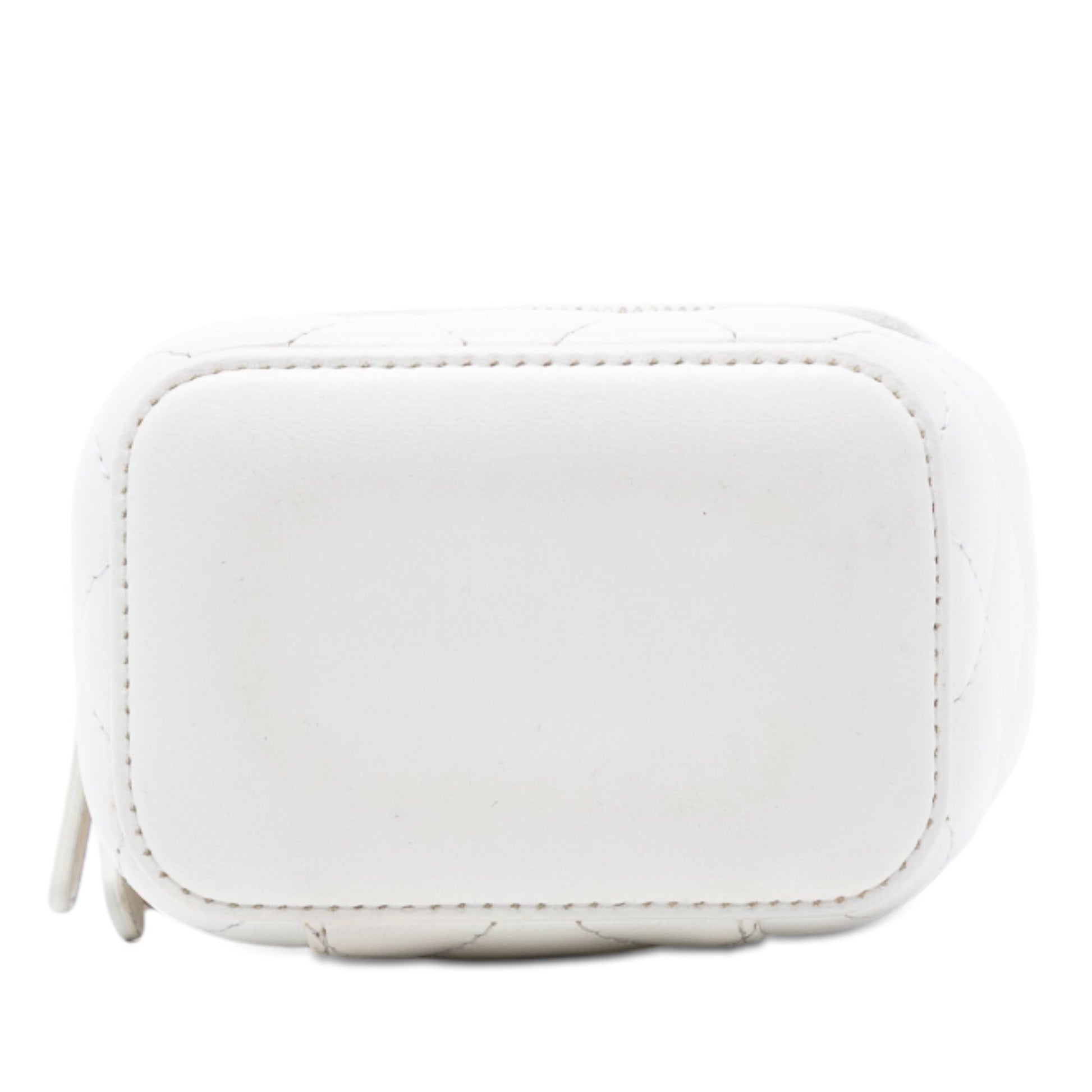 Chanel Mini Quilted Lambskin Camellia Bow Vanity Case with Chain