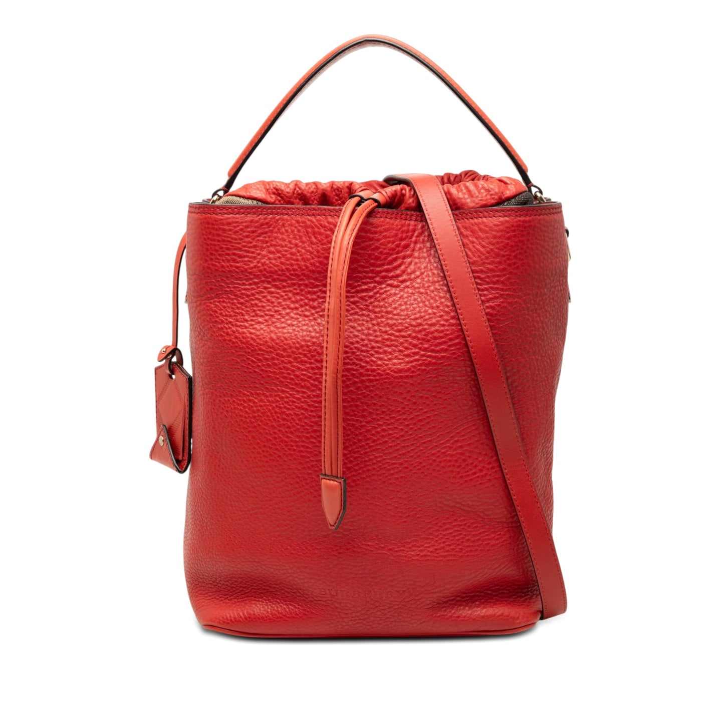 Burberry House Check Canvas and Calfskin Ashby Bucket Bag