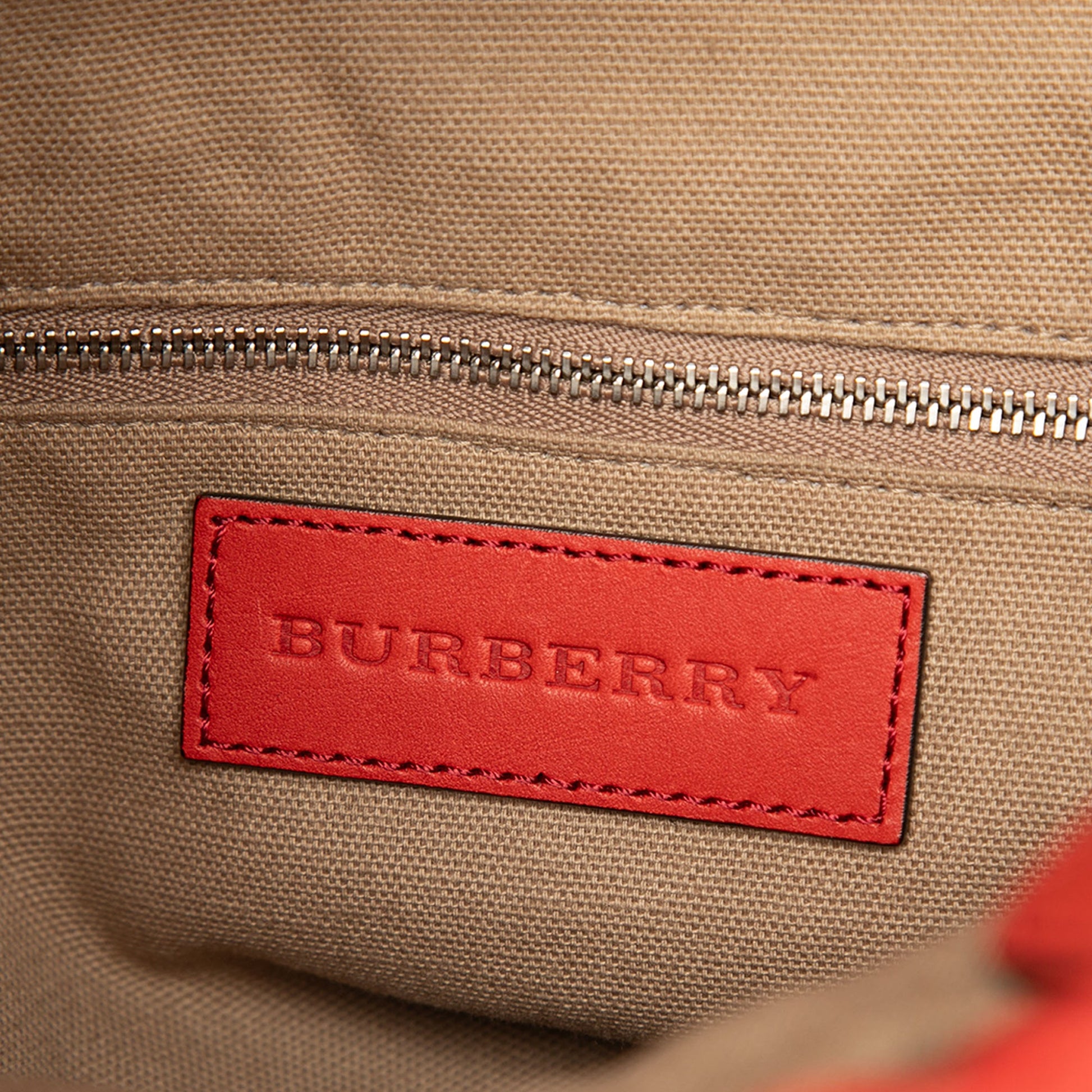 Burberry House Check Canvas and Calfskin Ashby Bucket Bag
