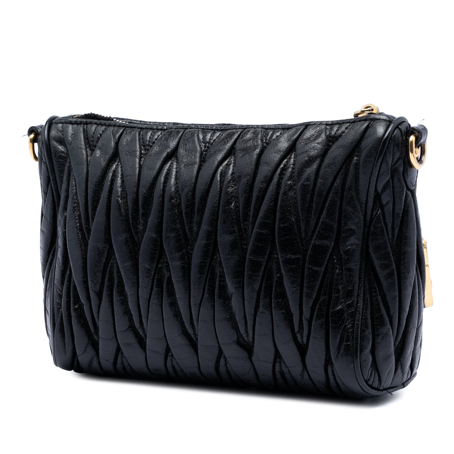 Miu Miu Matelasse Nappa Lux Charm Shoulder Bag