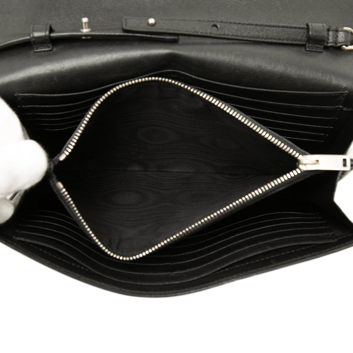 Saint Laurent Calfskin Star Studded Kate Wallet On Chain