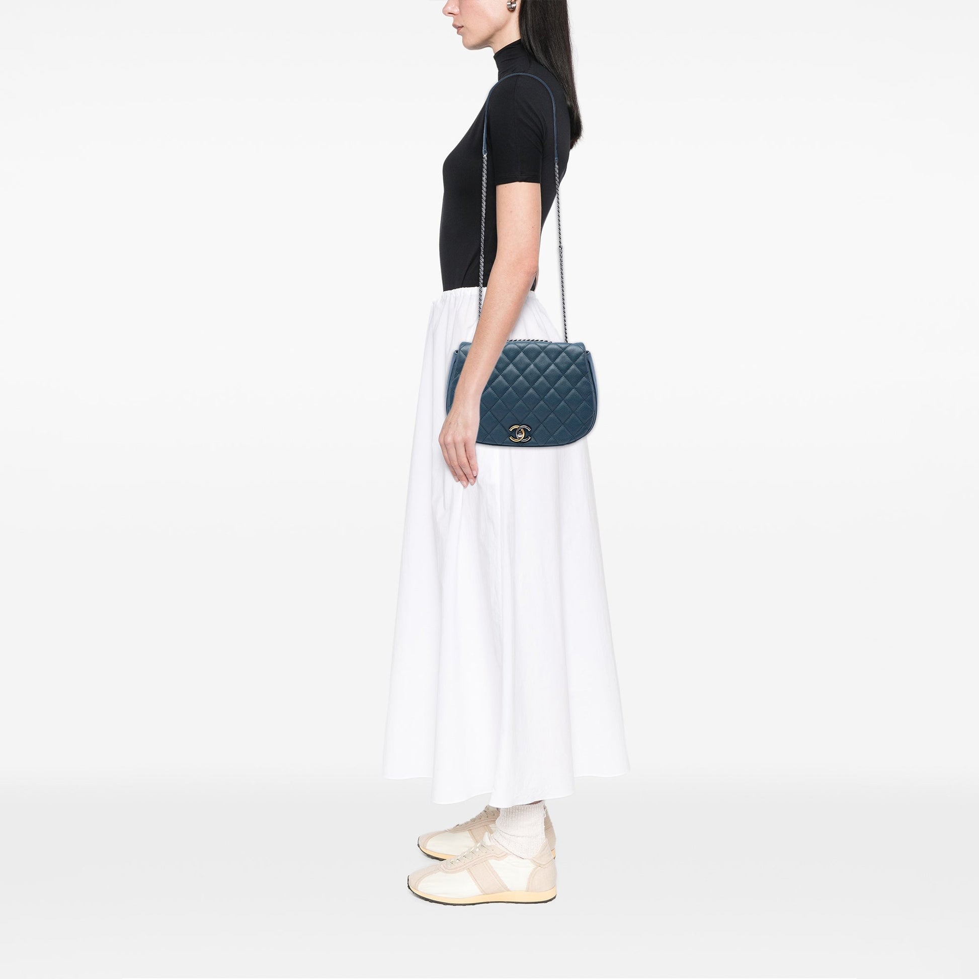 Chanel Medium Quilted Caviar Casual Pocket Flap