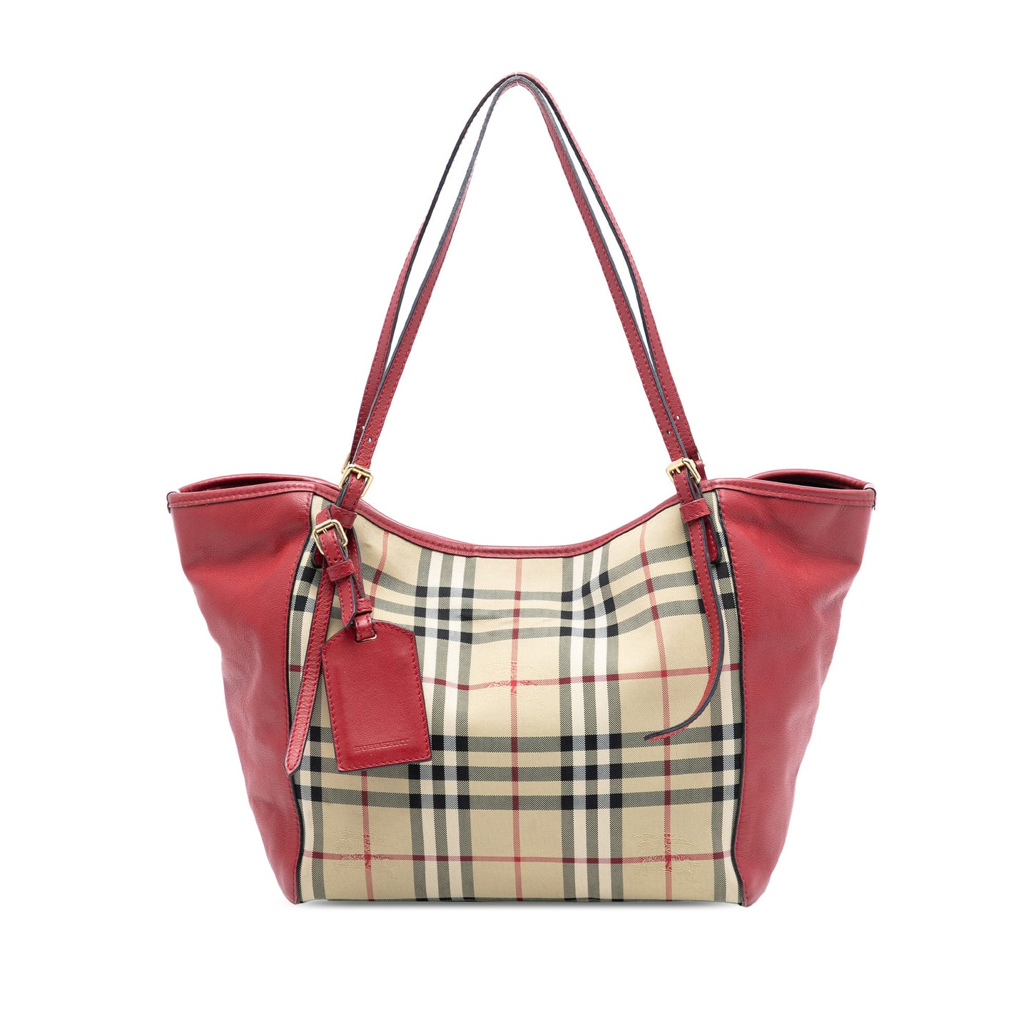 Burberry Small Haymarket Check Canvas and Leather Canterbury Tote