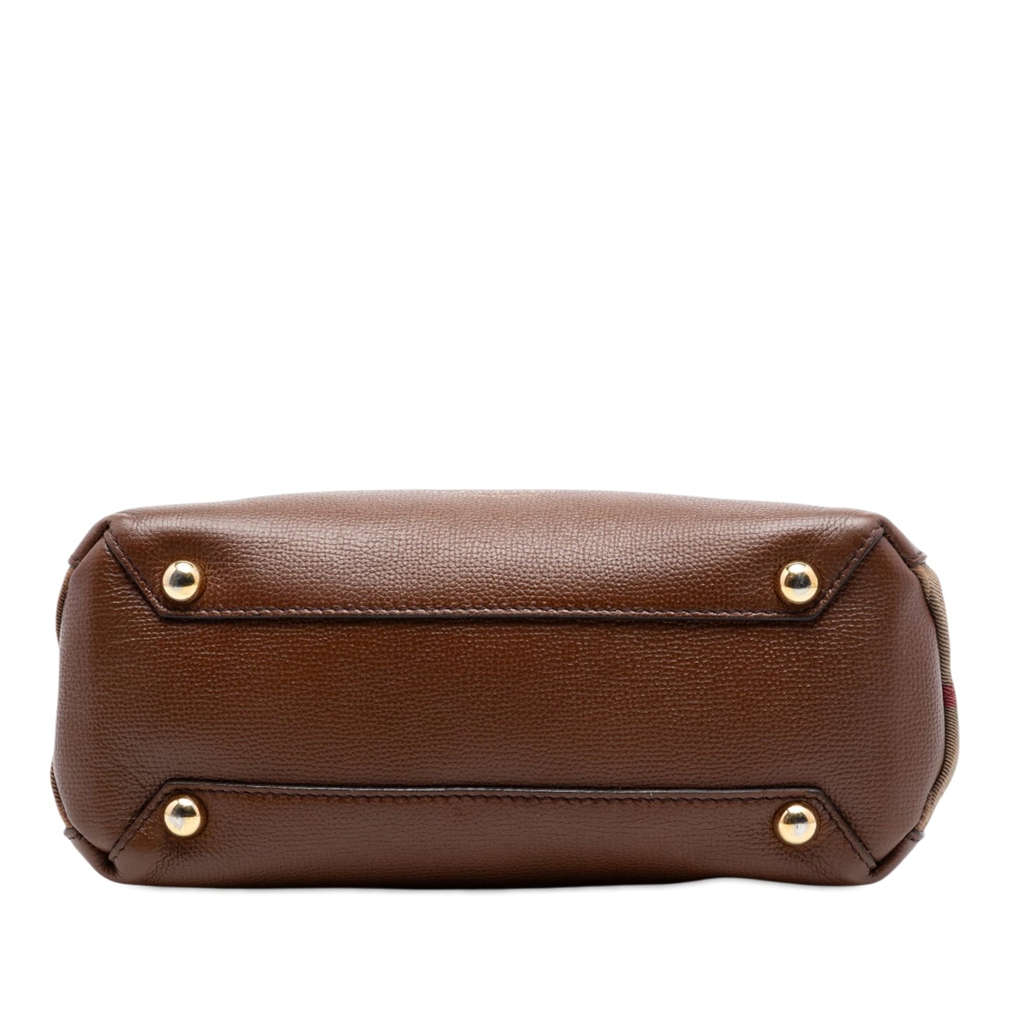 Burberry Small Grainy Calfskin and House Check Banner Satchel