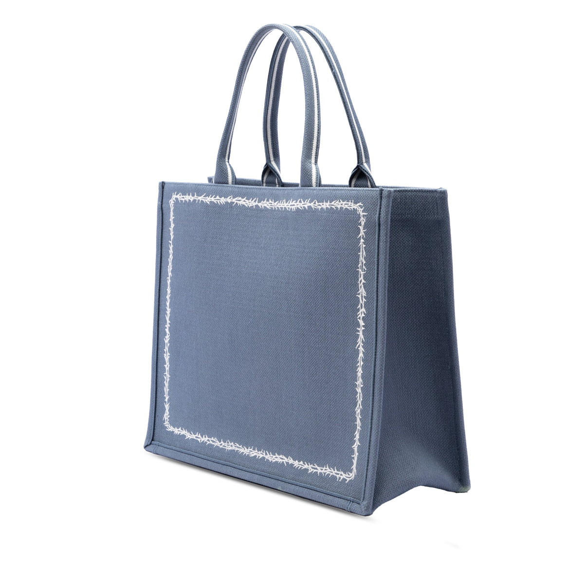 Dior Large Embroidered Canvas Les Fleurs du Mal Book Tote — Blue