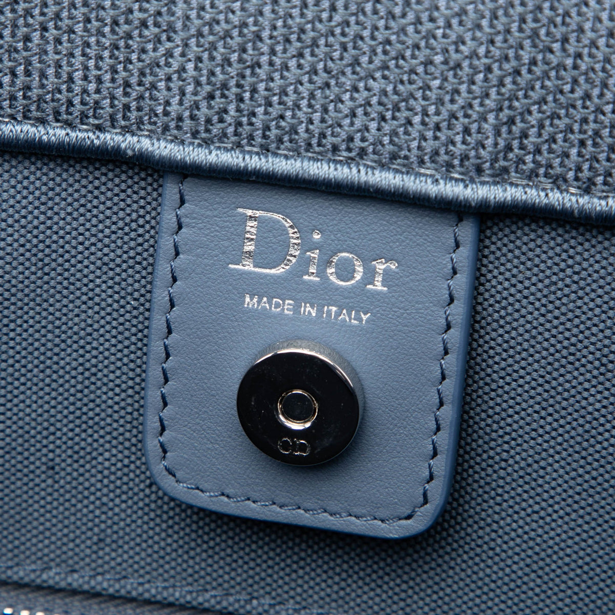 Dior Large Embroidered Canvas Les Fleurs du Mal Book Tote — Blue