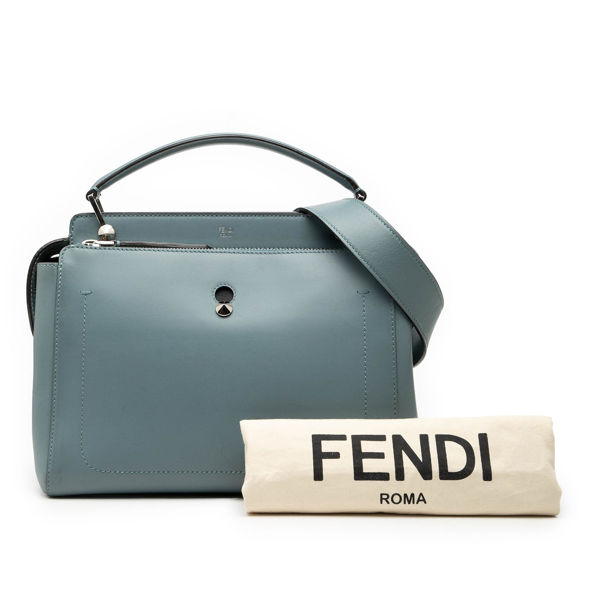 Fendi Medium Leather DotCom Satchel