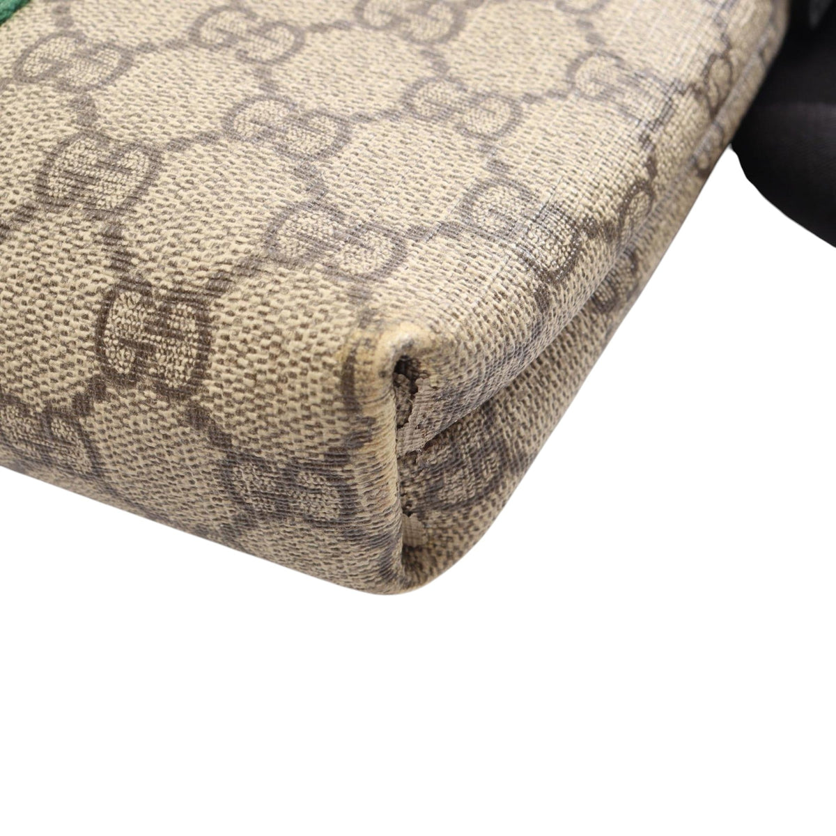 Gucci GG Supreme Web Crossbody — Beige