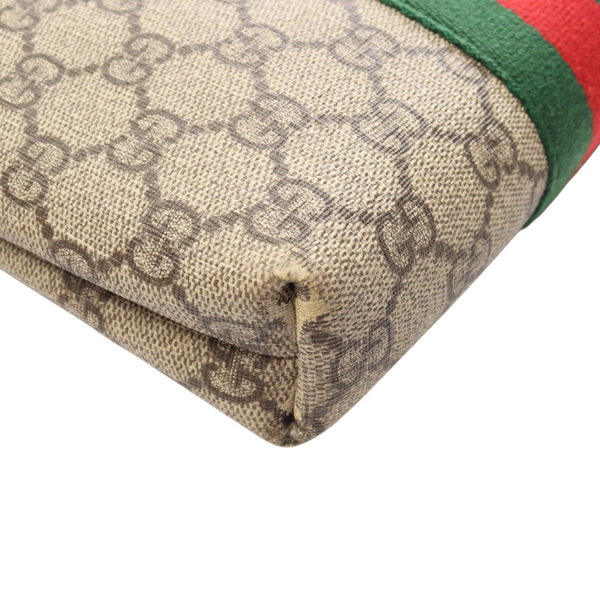 Gucci GG Supreme Web Crossbody — Beige