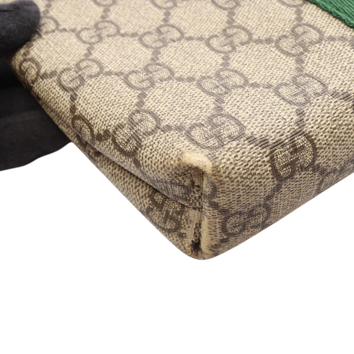 Gucci GG Supreme Web Crossbody — Beige