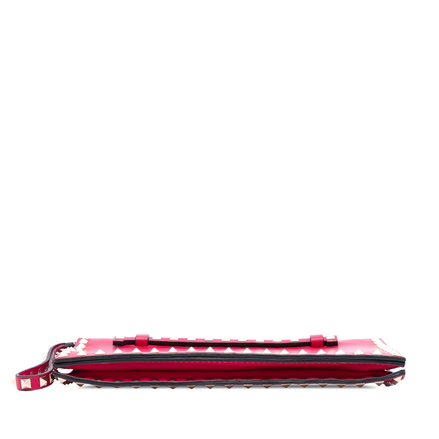 Valentino Leather Rockstud Flap Clutch