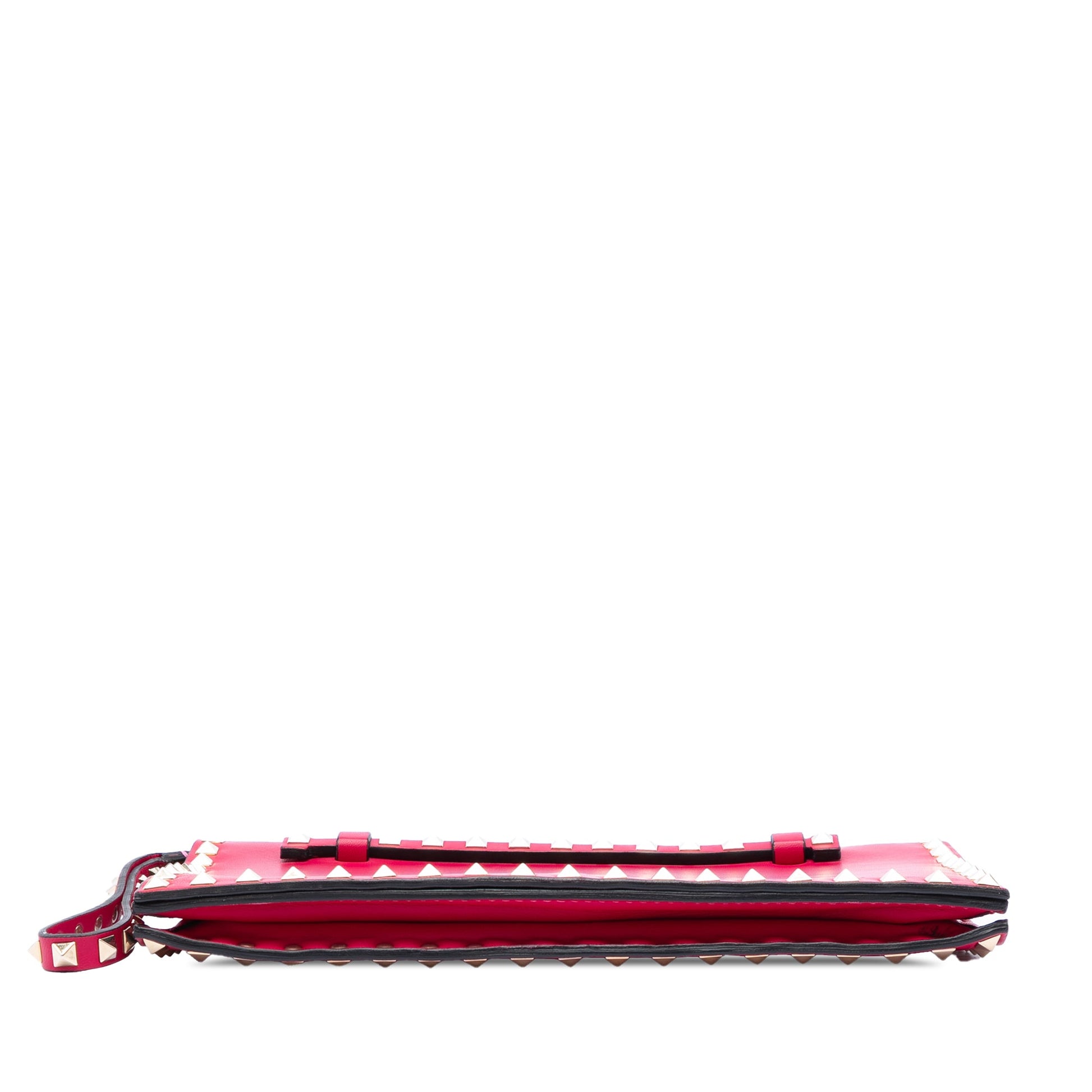 Valentino Leather Rockstud Flap Clutch