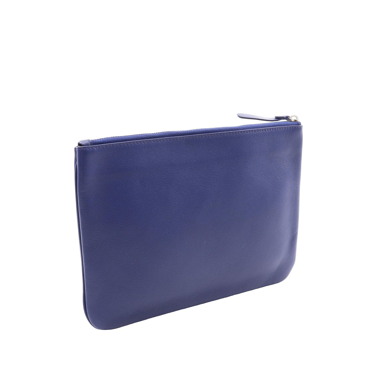Balenciaga Calf Everyday Clutch — Blue