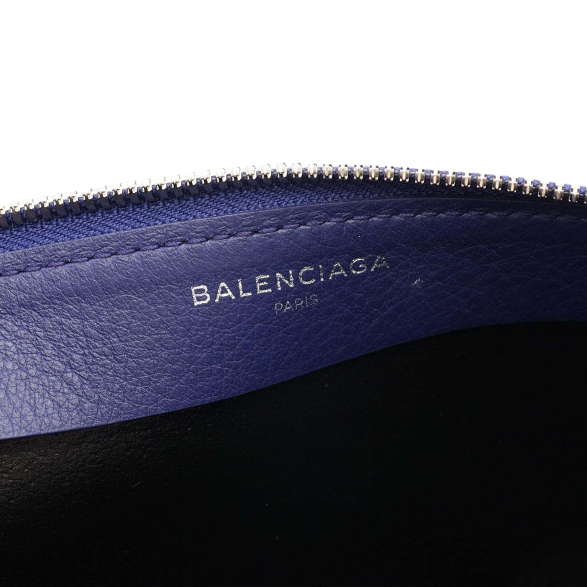 Balenciaga Calf Everyday Clutch — Blue
