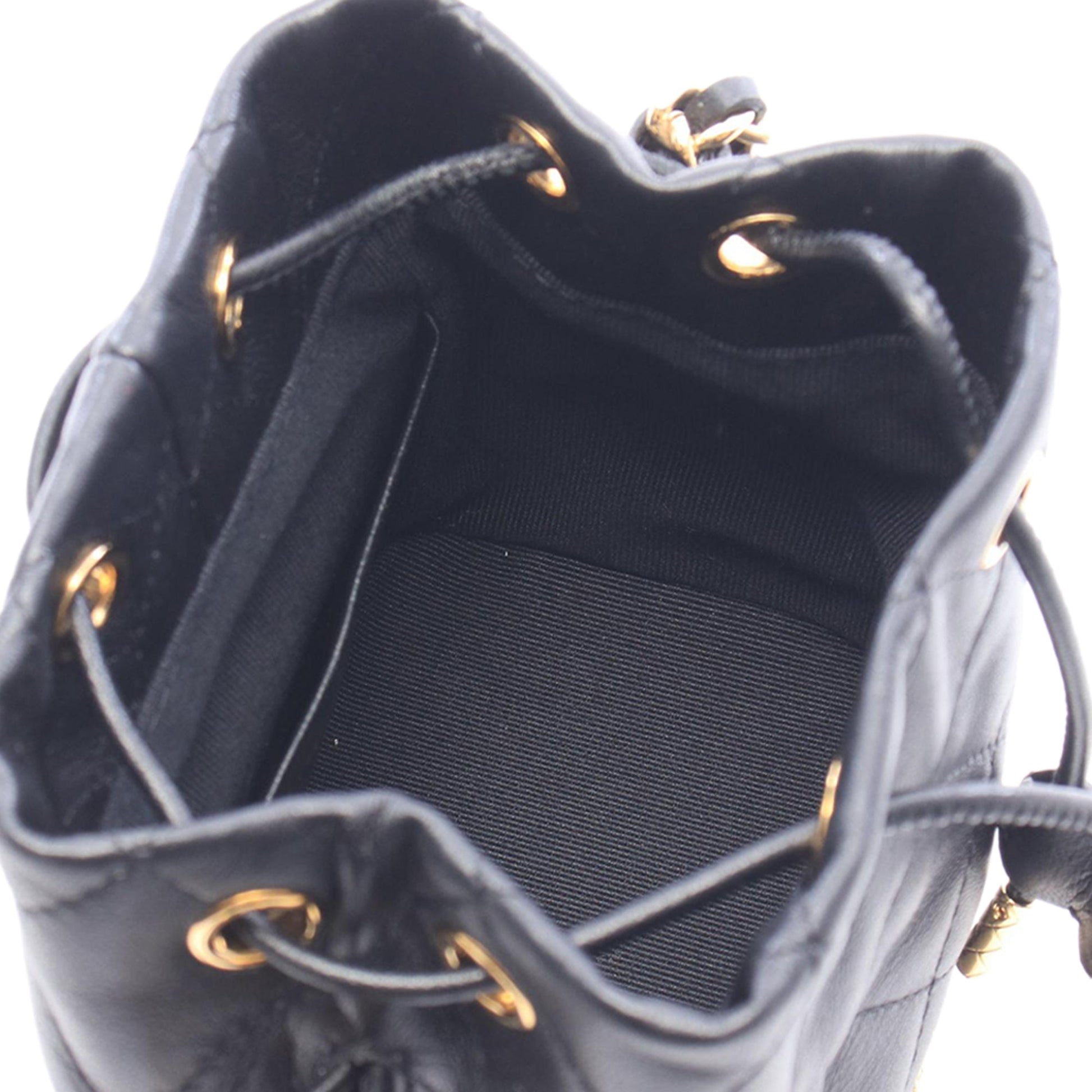 Chanel Small Quilted Lambskin Metal Chain Bucket