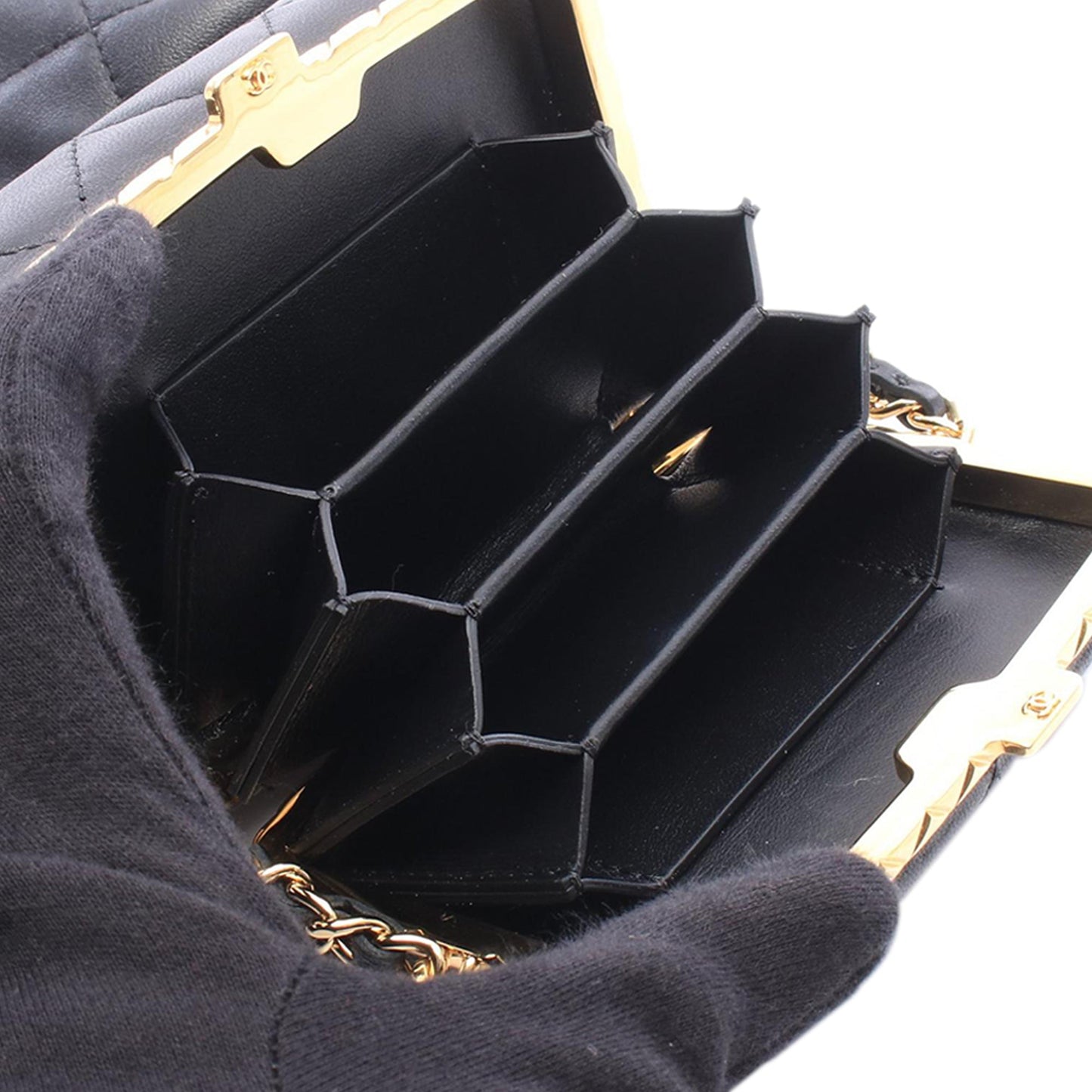 Chanel Small Quilted Lambskin Metal Chain Bucket