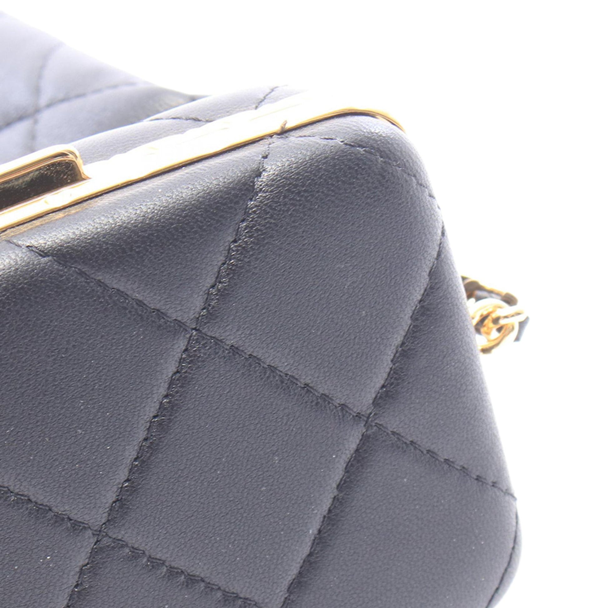 Chanel Small Quilted Lambskin Metal Chain Bucket