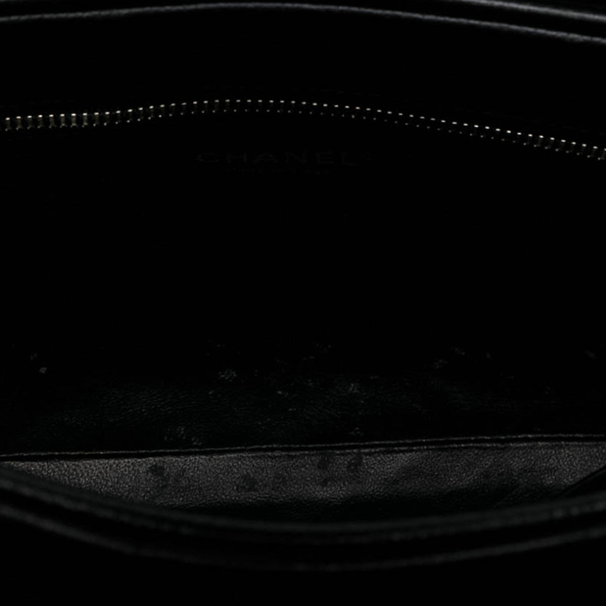 Chanel Medium CC Quilted Caviar Chain Bowling Bag — Black