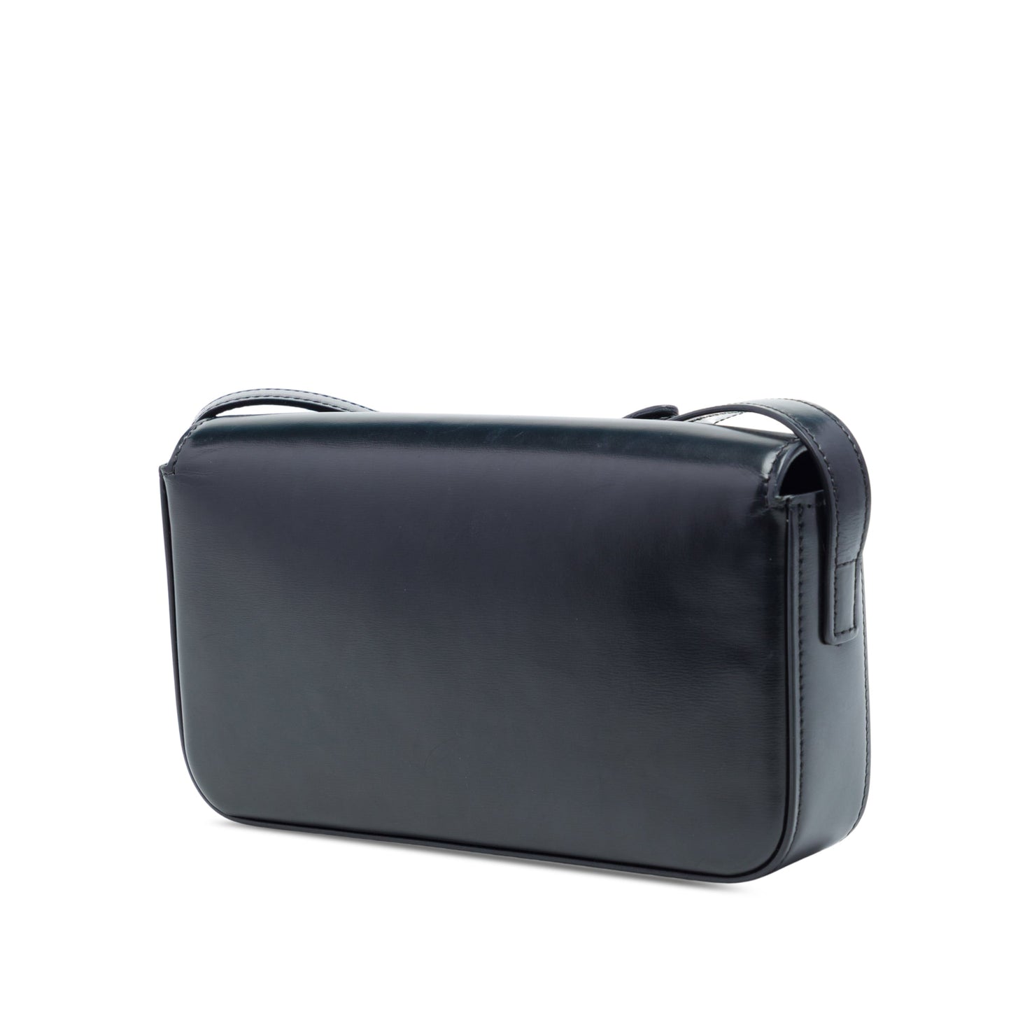 Celine Shiny Calfskin Triomphe Claude Shoulder Bag