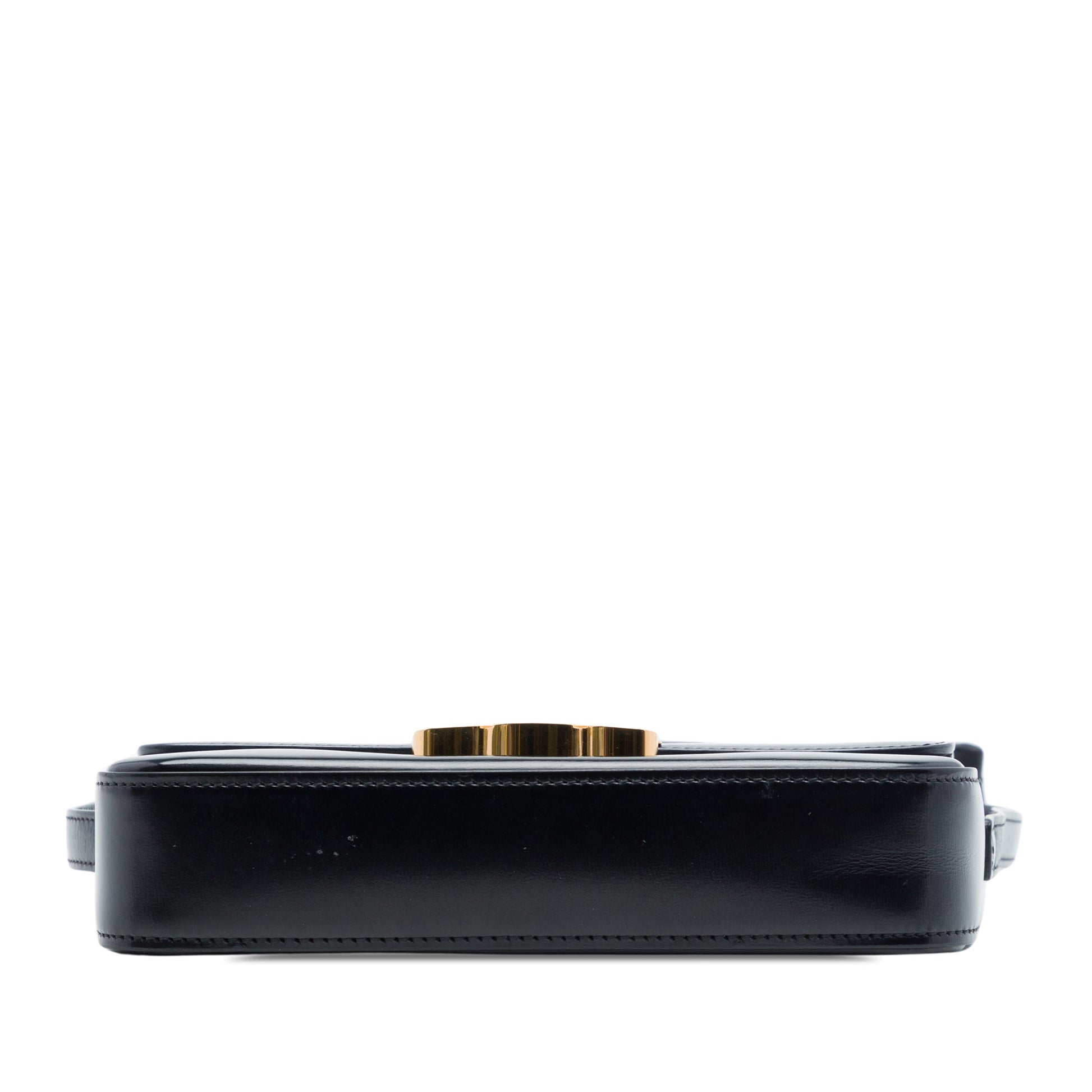 Celine Shiny Calfskin Triomphe Claude Shoulder Bag