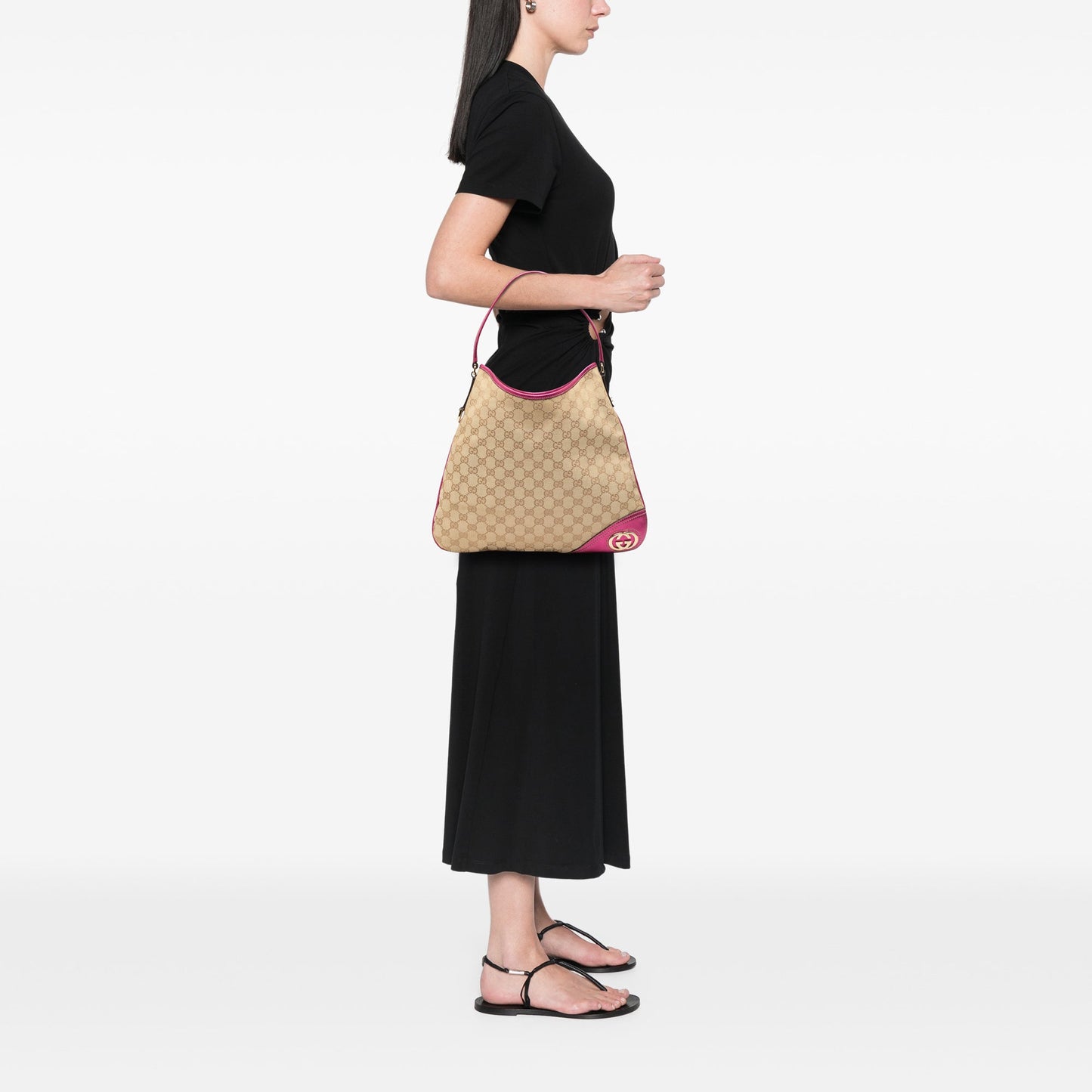 Gucci GG Canvas New Britt Hobo
