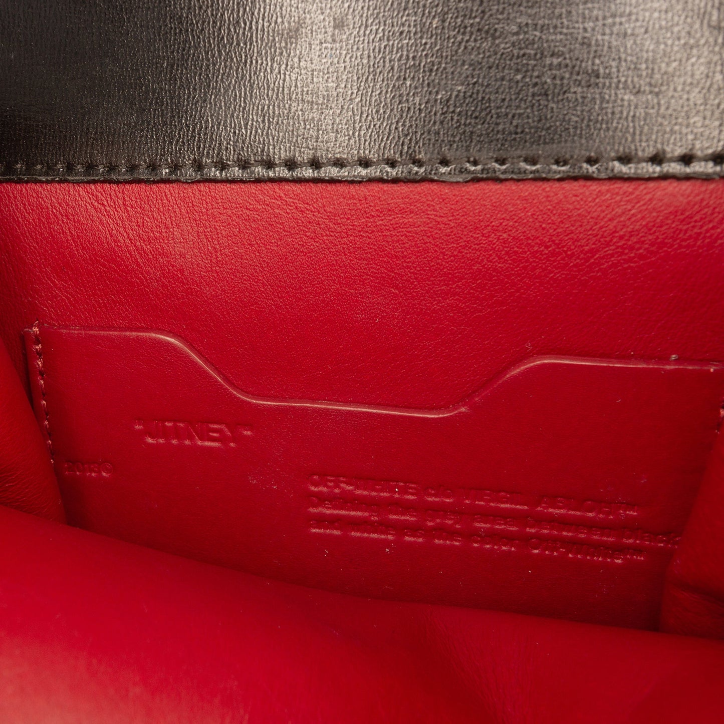 Off-White Glazed Calfskin Cash Inside Jitney 0.7 Bag