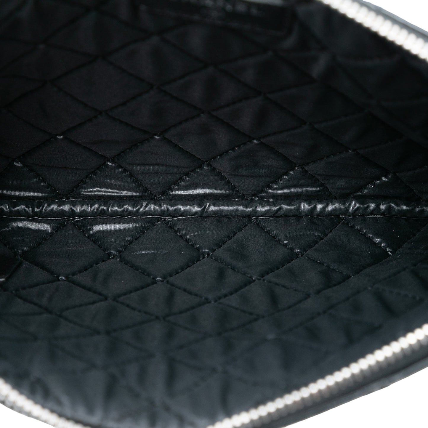 Chanel Small Quilted Patent O Case Clutch
