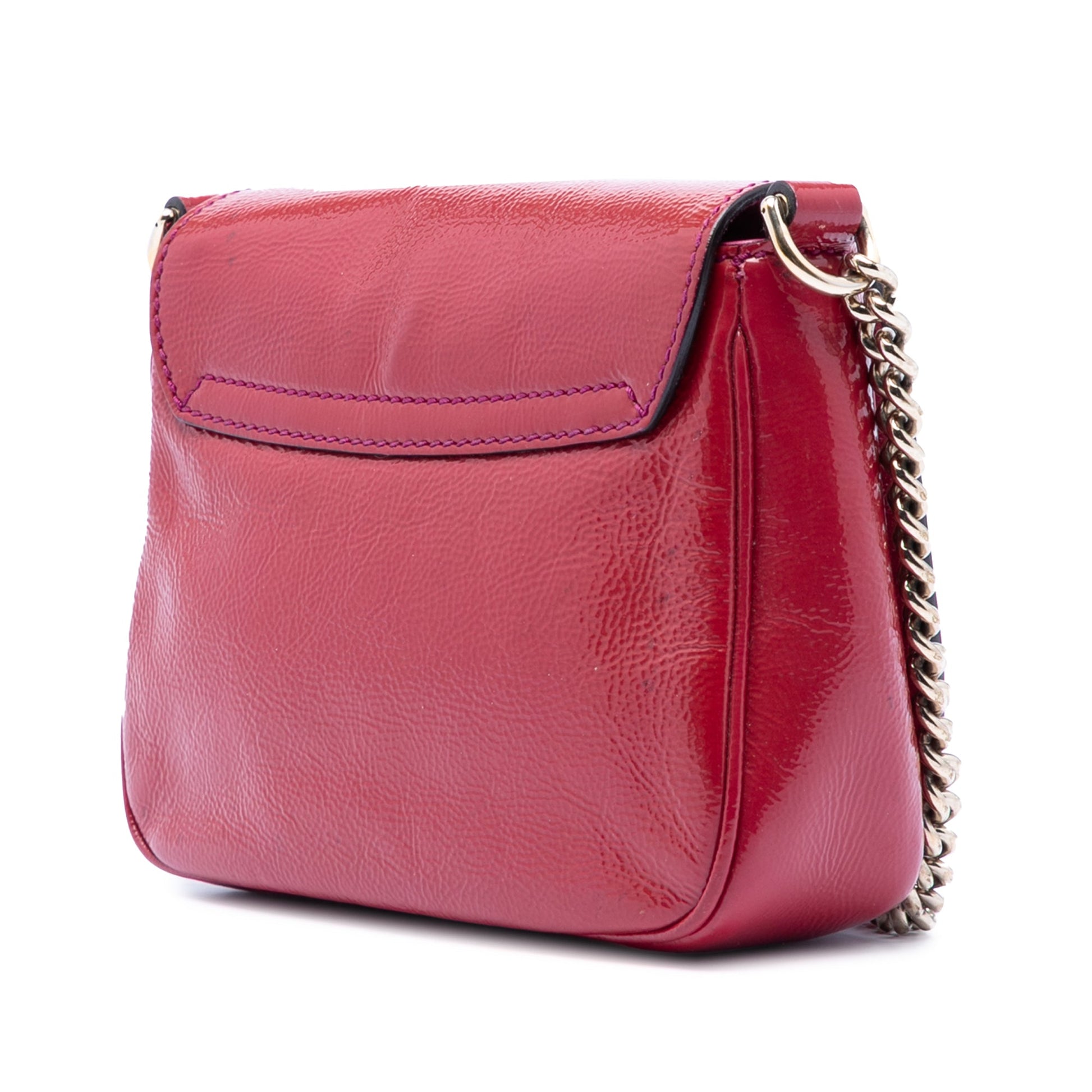 Gucci Small Patent Soho Chain Flap Crossbody
