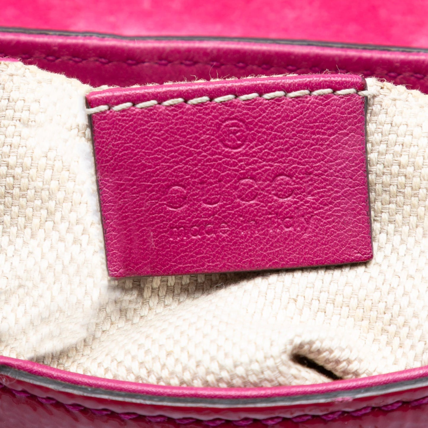 Gucci Small Patent Soho Chain Flap Crossbody