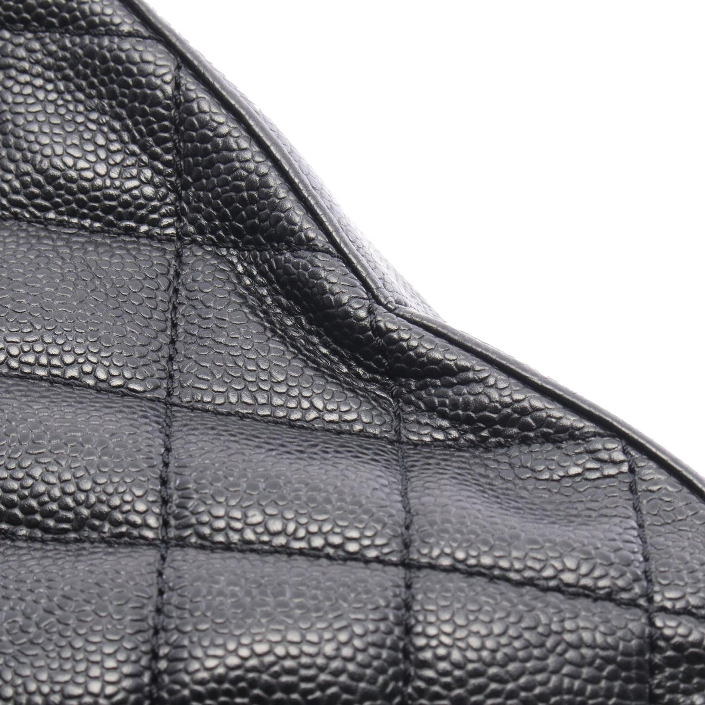 Chanel CC Quilted Caviar Bowler Bag
