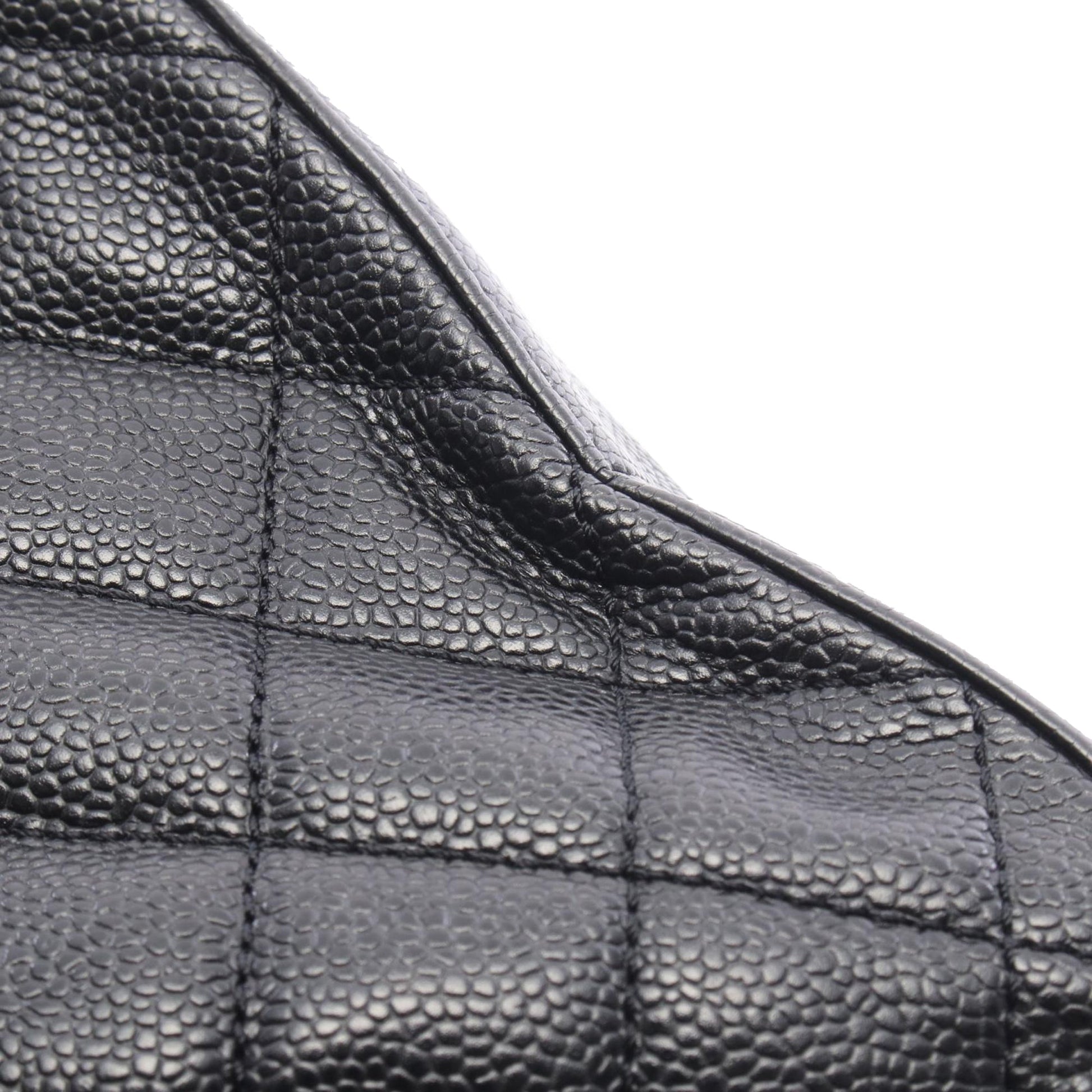 Chanel CC Quilted Caviar Bowler Bag