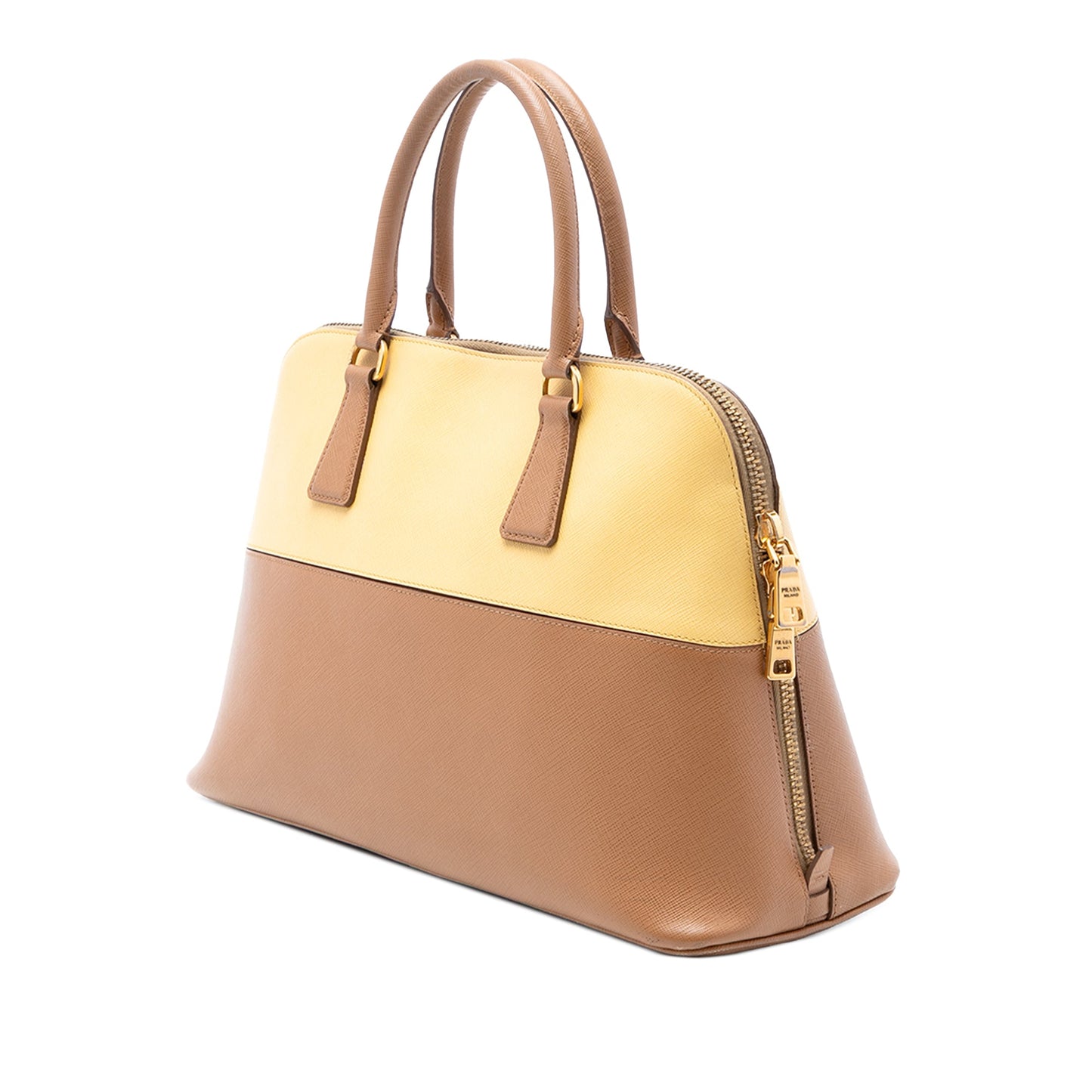 Prada Medium Bicolor Saffiano Lux Promenade Satchel