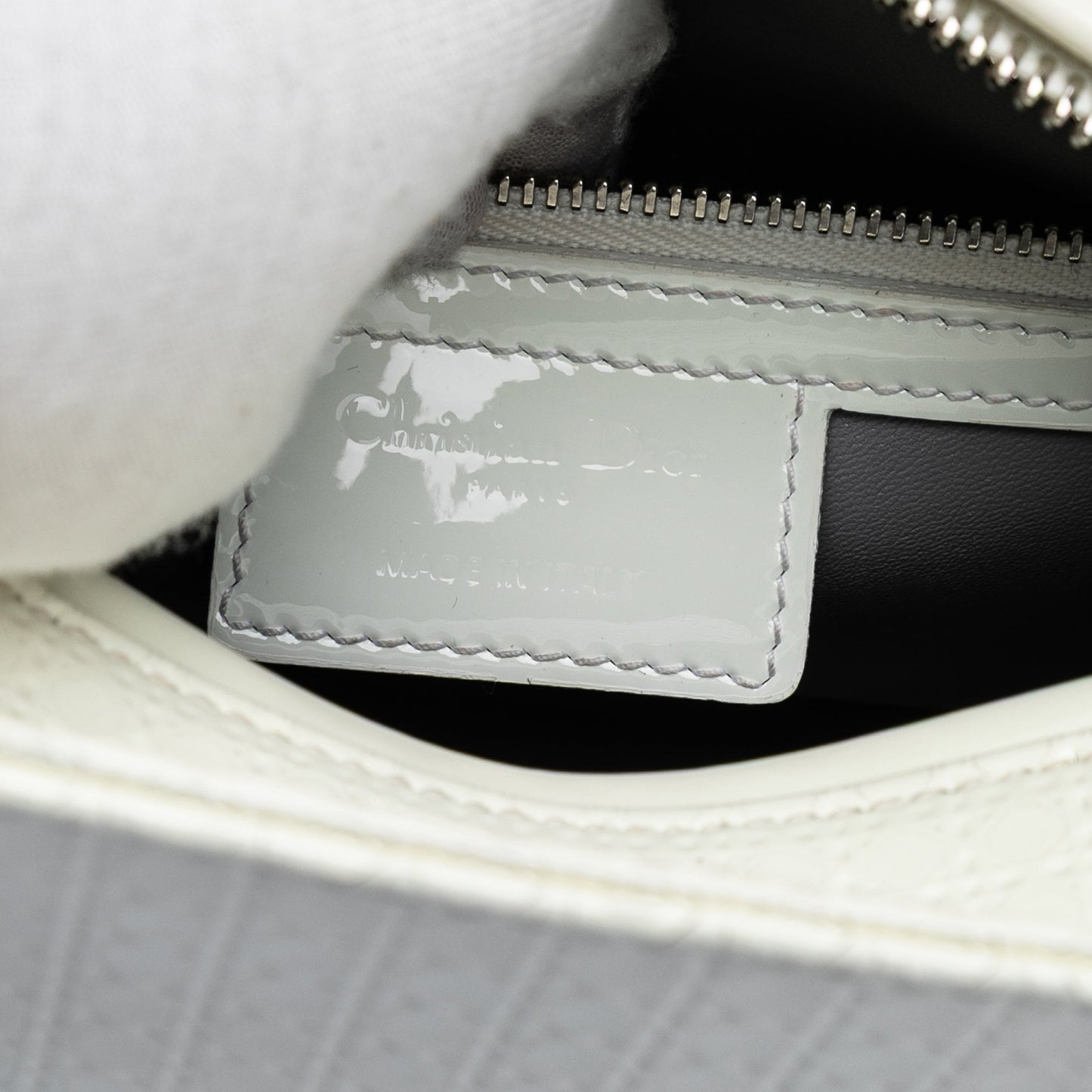 Medium Patent Microcannage Lady Dior