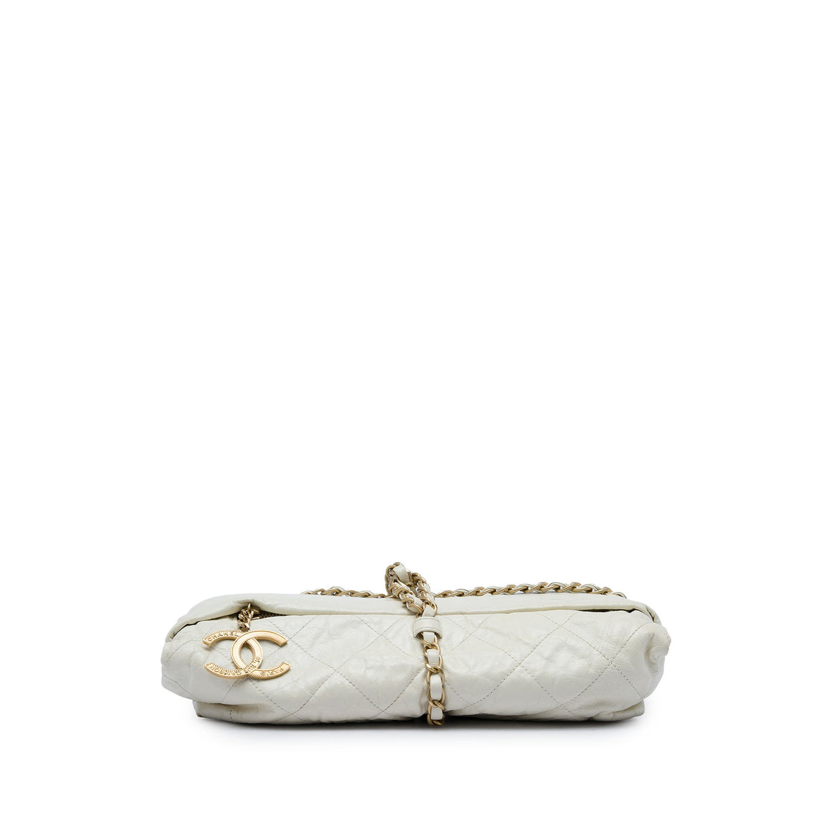 Chanel Quilted Calfskin Midnight Swim Baluchon Bag — White