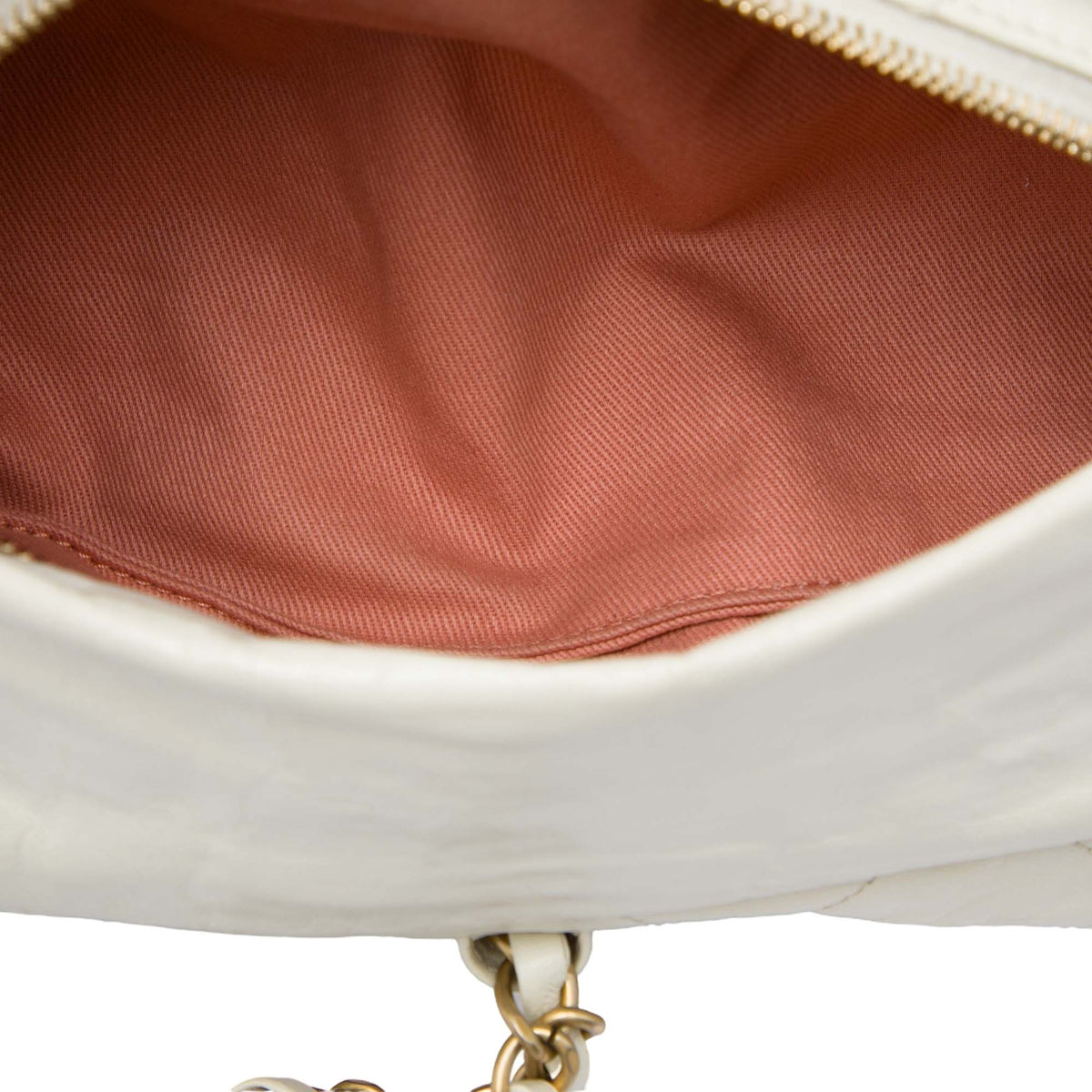 Chanel Quilted Calfskin Midnight Swim Baluchon Bag — White