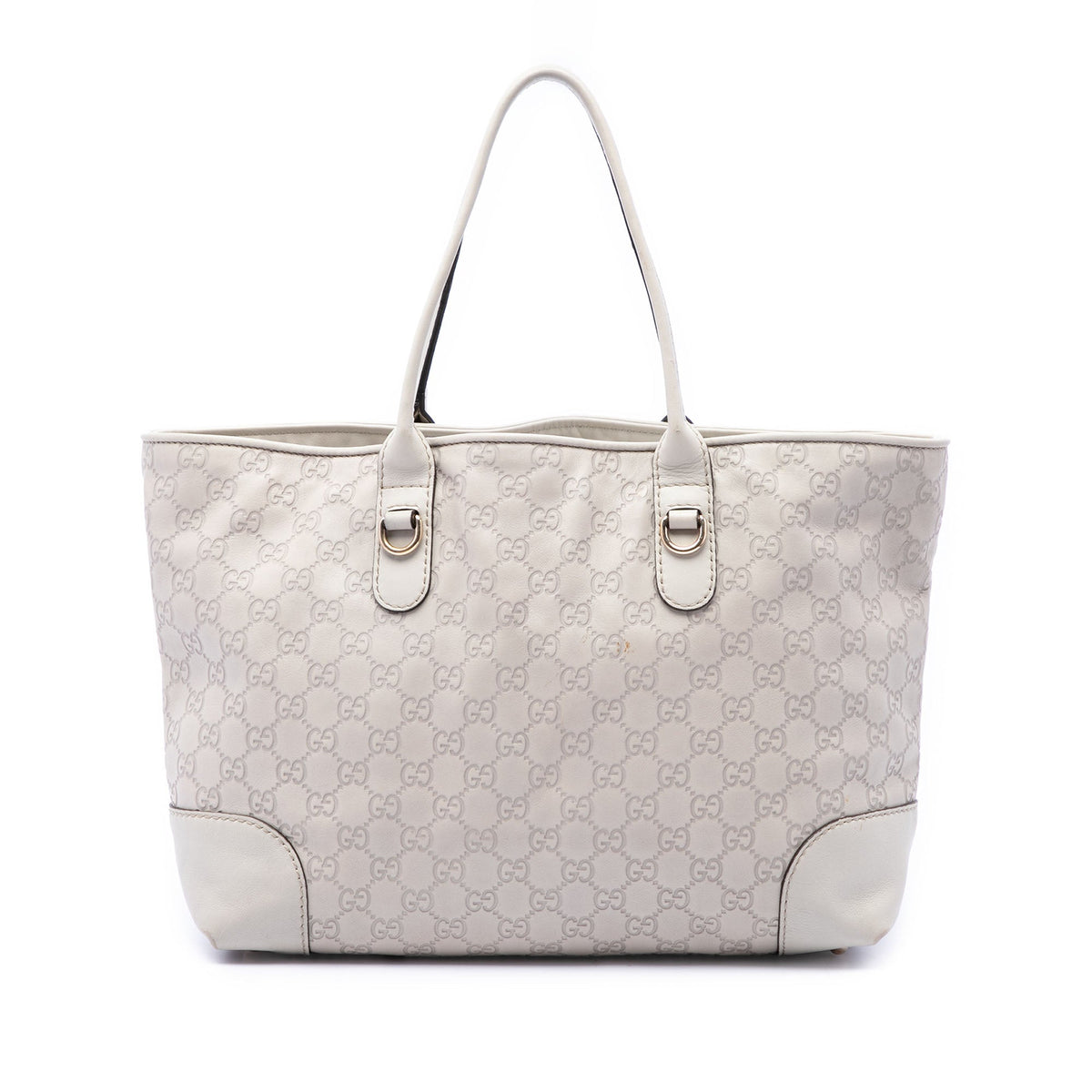 Gucci Guccissima Heart Bit Tote — White