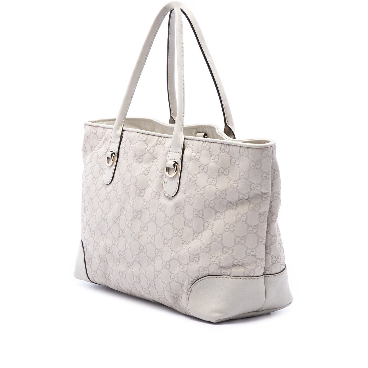Gucci Guccissima Heart Bit Tote — White