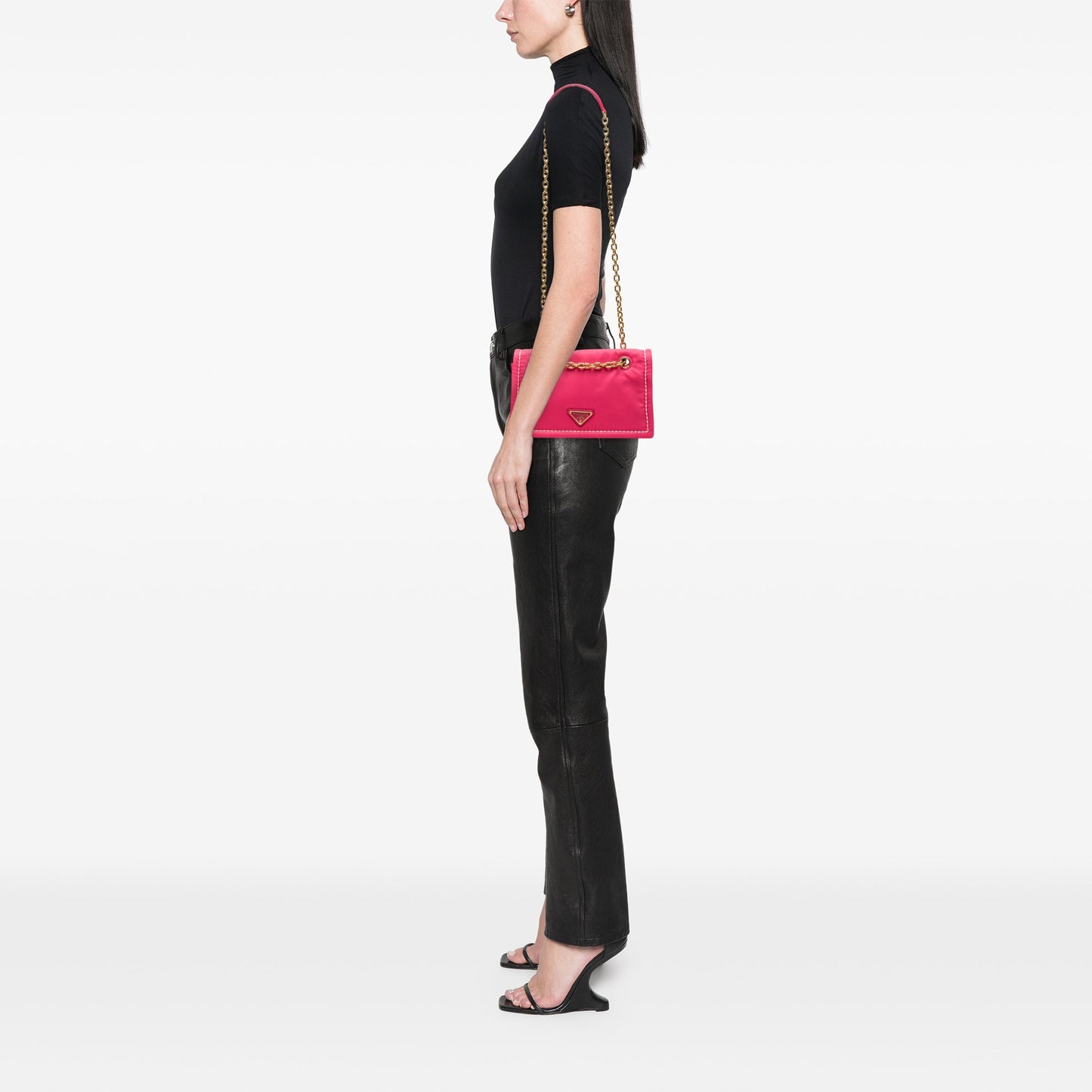 Prada Tessuto Chain Flap Crossbody