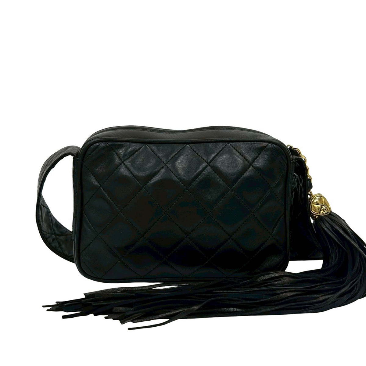 Chanel Small CC Quilted Lambskin Tassel Camera Bag