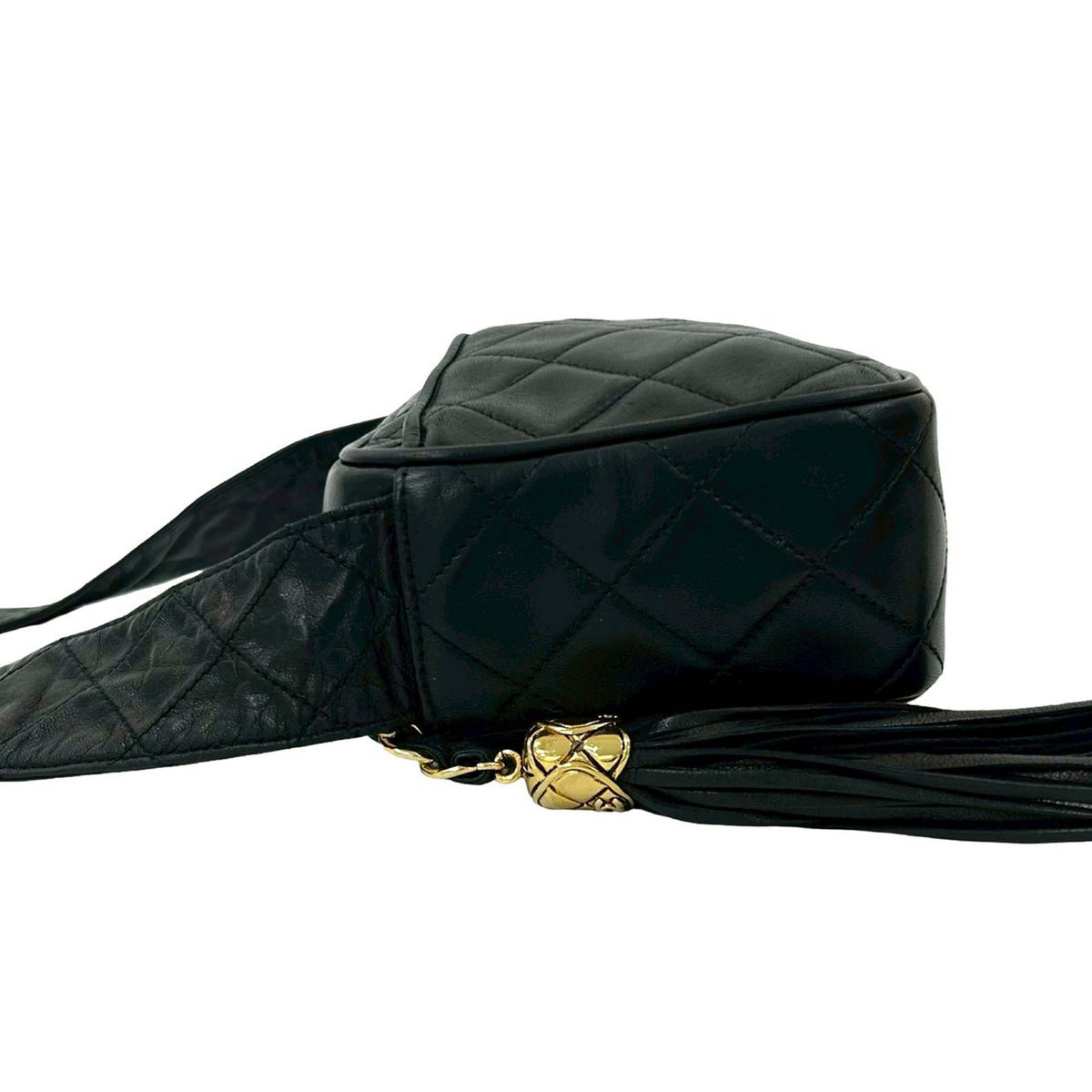 Chanel Small CC Quilted Lambskin Tassel Camera Bag