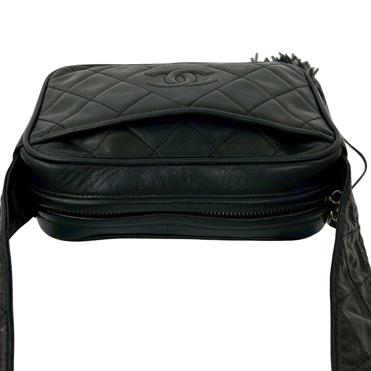 Chanel Small CC Quilted Lambskin Tassel Camera Bag
