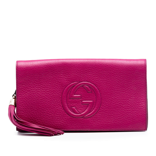Leather Soho Disco Clutch