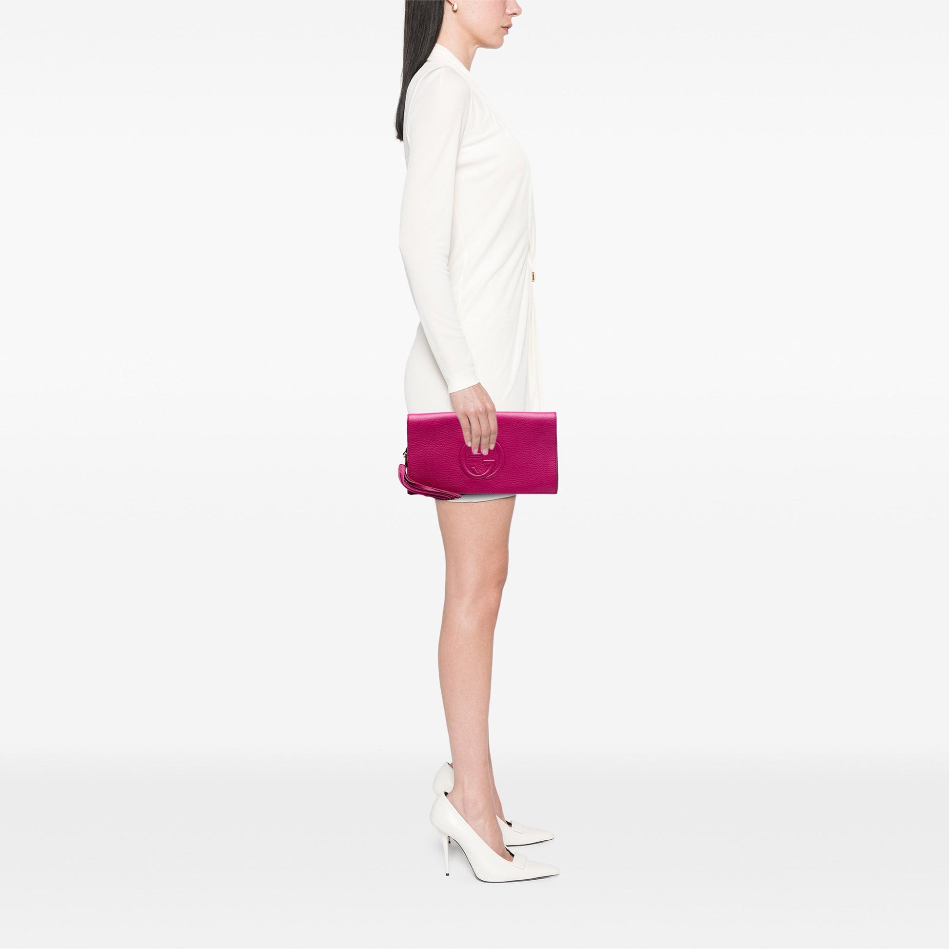 Leather Soho Disco Clutch