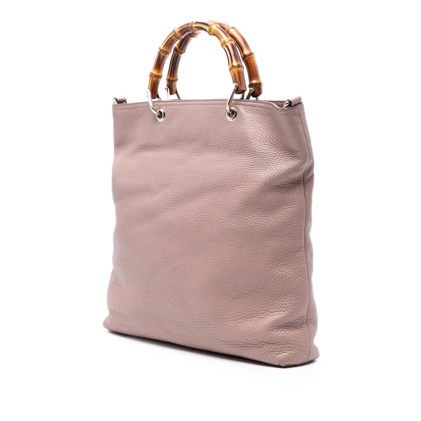 Gucci Tall Leather Bamboo Shopper Tote