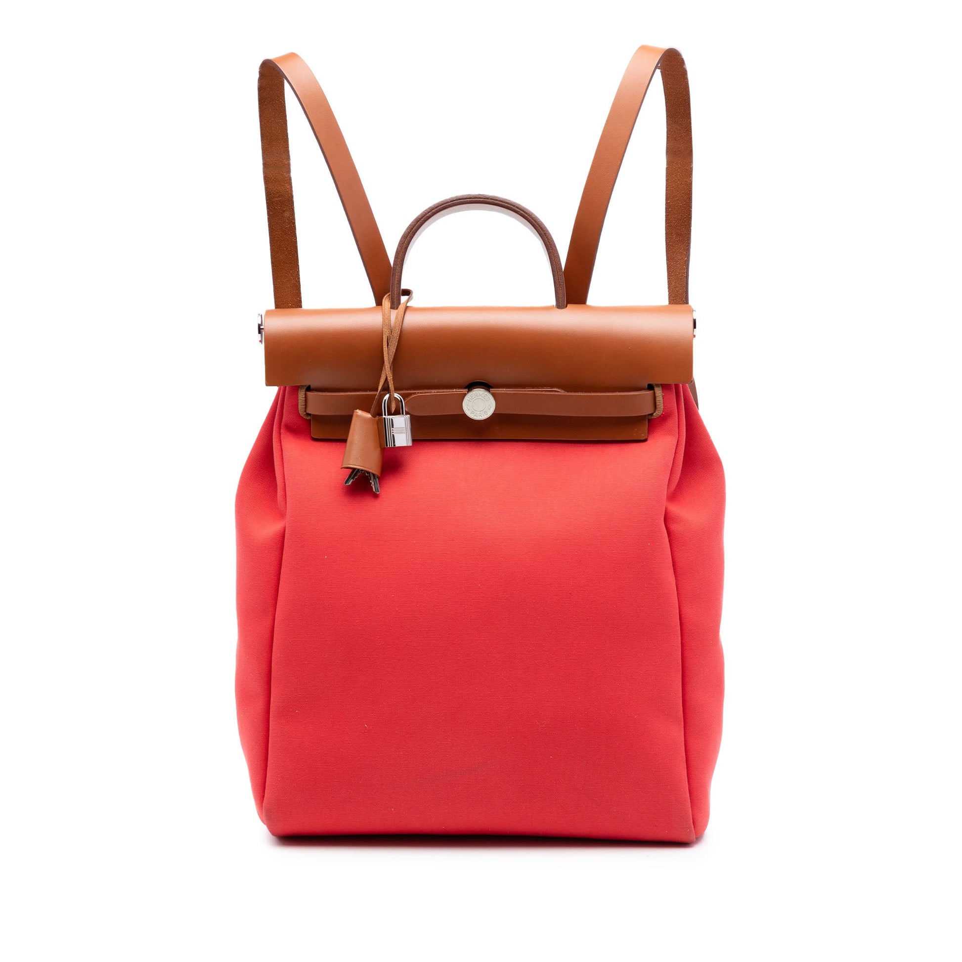 Hermès Toile Herbag A Dos Zip Retourne Backpack